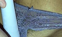 vered's wife teases with toys in purple lingerie bedroom