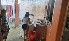 Wife's out and the maid couldn't resist my hard cock 😏