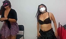 18 Year Old Student And Her Slut Friend Practice A Sexy Dance To Seduce Their Boyfriends