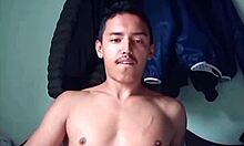 Young Tanned Guy Cums Intensely In Compilation Part 1