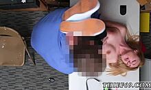 Blonde teen 18+ gets hardcore fucked by police officer in uniform at traffic stop