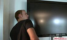 Big tit milf gives titjobs and fucks a teen stud.