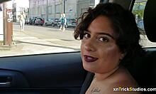 Shy arab girl meets her friend's roommate