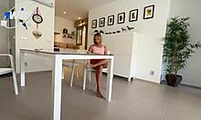 She gets an orgasm when she gives a blowjob with an anal plug and that's not all!