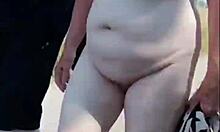 Hot granny with 66 years walked with me on a sunny day