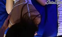 Cute brunette enjoys amateur couple fucking