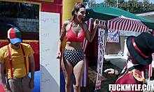 ricky's carnival adventure led to intense wrestling with bella, the strongest woman