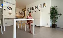 She gets an orgasm when she gives a blowjob with an anal plug and that's not all!