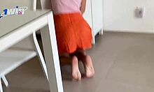 She gets an orgasm when she gives a blowjob with an anal plug and that's not all!