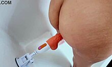 I Caught My Wife Masturbating In The Shower With Her Big Dildo
