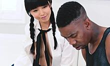 I watch asian teen throat big black cock