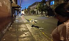 Latina asks stranger to fuck her in public interview