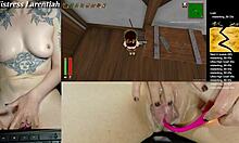 Twitch Egirl Plays Tropical Monster Girls With Cum On Pussy