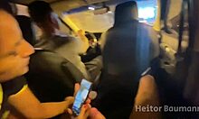 Wife Sucks Cock in Car While Husband Drives