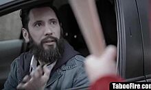 i'm fucking this hot brunette hard, she's moaning like crazy.