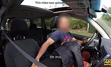 For money a dazzling nymph has sex outdoors with a rich stranger