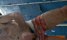 Watch that monster cock solo in the gym bathroom!