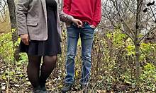 fat mother in law rules the piss in public outdoor