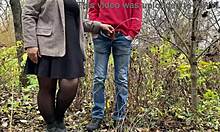 fat mother in law rules the piss in public outdoor