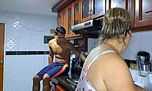 Do I make my stepmother's whore suck my cock in this taboo encounter?