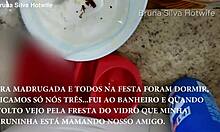 bruna silva hotwife gets eaten and creampied after party