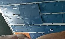 Watch that monster cock solo in the gym bathroom!