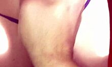 Velvet rain 23 getting pounded hard with a huge cucumber from behind and squirting everywhere.