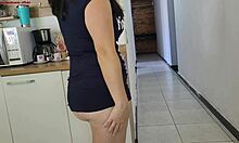 risky fuck with husband's friend in shower, nearly caught