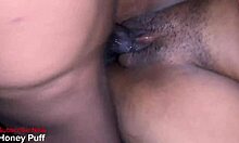 Hard dick explores honey puff in massage session