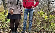 fat mother in law rules the piss in public outdoor