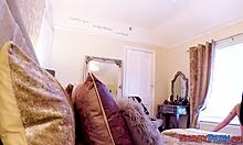 tricked brit feels excitement gobbling and riding cock