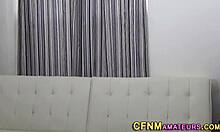 Glamorous Clothed Blonde Babe Jerks Huge Cock Intensely In Fetish Cfnm Scene