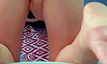 Brunette Prepares Ass with Coconut Oil