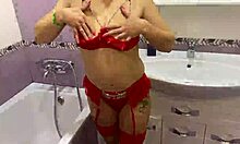 my stepbro found me in the bathroom fucking on the washing machine my hairy pussy