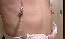 テニス部女子、恥ずかしい下着とアナルプラグ、乳首調教でやらされる バレー部女子は尻尾付きアナルプラグ