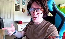 tricked brit feels excitement gobbling and riding cock