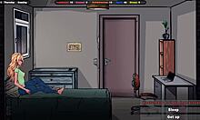 an excited masseur caresses innocent girl's breasts