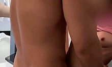 Drilling tight asian pussy on kitchen table