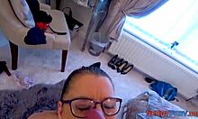 tricked brit feels excitement gobbling and riding cock