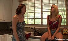 brunette milf fucks a teen girl