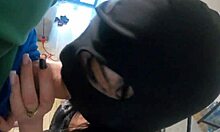 a real slut is happy when her husband leaves home and she can fuck her husbands friend