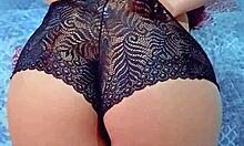 Brunette Prepares Ass with Coconut Oil