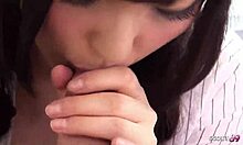 Japanese Teen Secretary Convinces Old Boss for Oral in Office