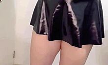 I-I mean, the mexican secretary milf is taking off all her clothes and showing her panties, recording her ass and vagina