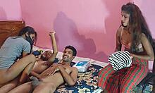 hot girls caught and fucked by two big dick boys in hardcore foursome sex with hanif popy khatun mst sumona manik mia