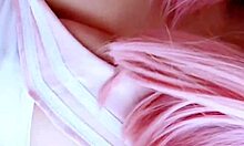 Young girl with beautiful vagina gets penetrated until orgasm, playing with a big dick.