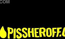 Latina slut with big tits gets drenched in piss and begs for more