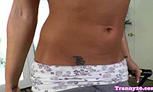 oriental lady in doggystyle with lesbian babe