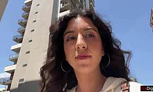 cum on my face for the cumwalk, she begs during public blowjob