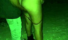 Mexican woman can't hold back on the beach